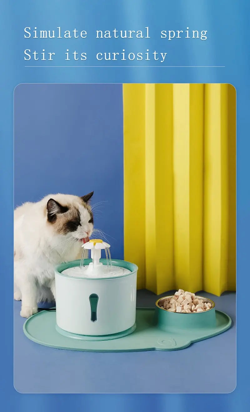 2.4L Cat Water Dispenser | LED Light & Smart Filtration