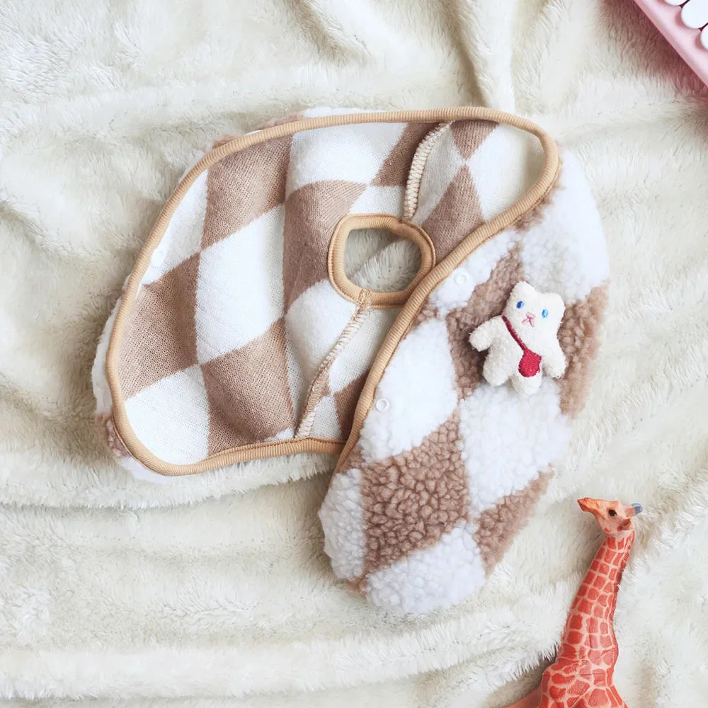 Fashionable Plaid Cat Coat | Fleece Winter Outfit