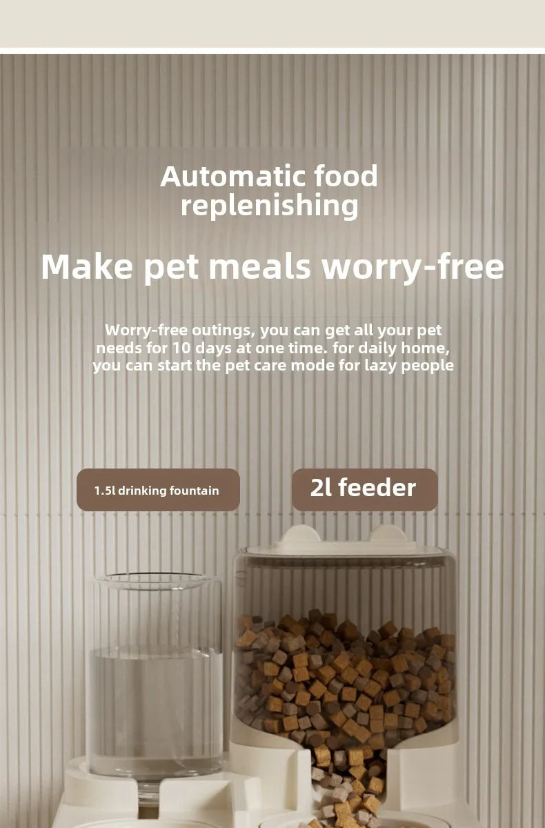 Automatic Pet Feeder | Water Dispenser Combo